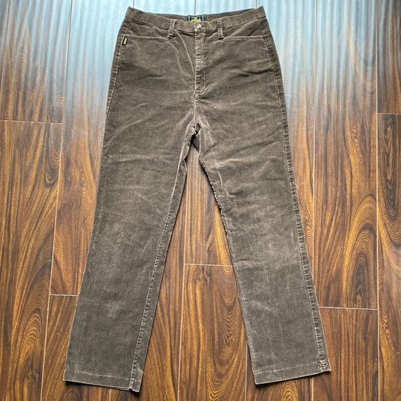 Vintage FENDI Dark Brown Corduroy Straight Leg Pants - Picture 1 of 16